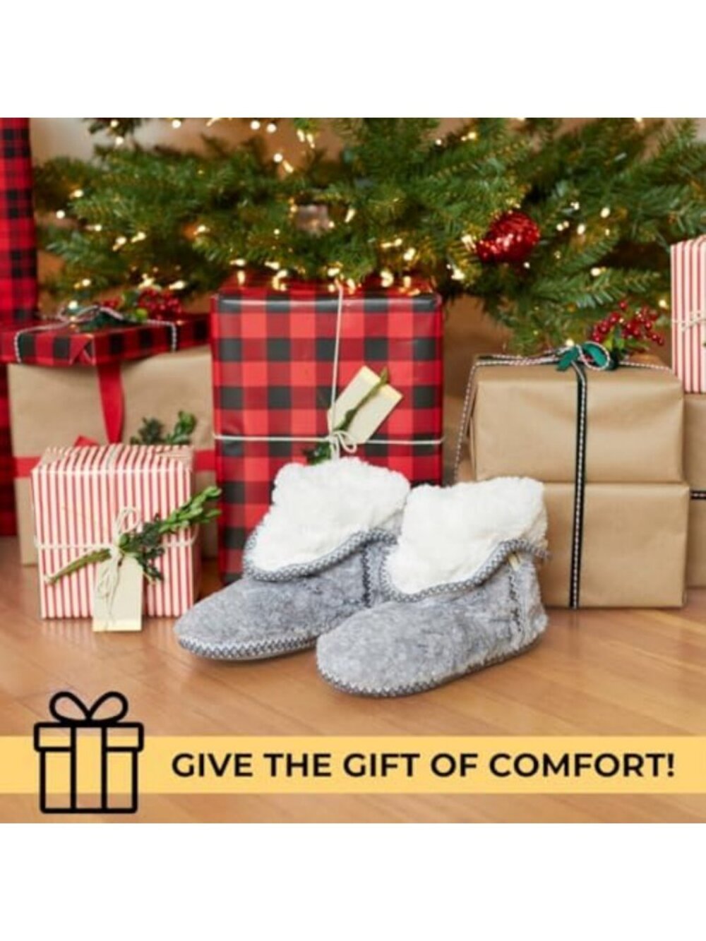 Cozy Fuzzy Memory Foam Bootie Slippers with Grippers for Women - Perfect for - Picture 5 of 6